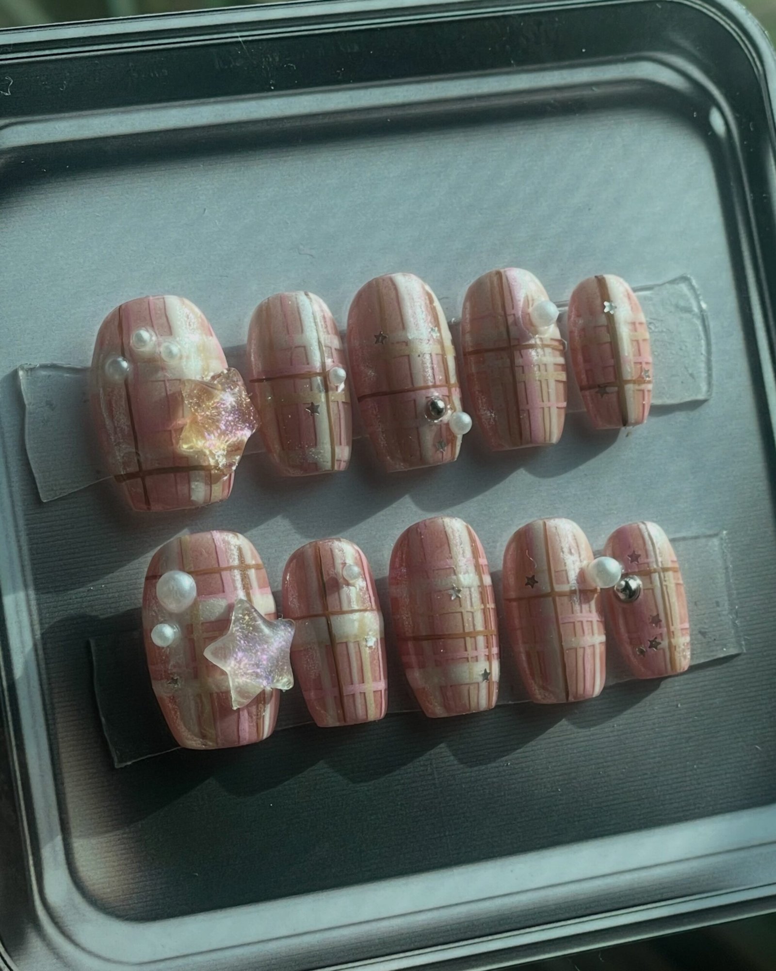 Hachi Plaid Nails