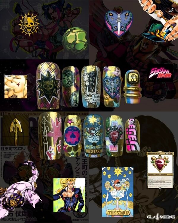 Jojo's Bizarre Adventure Nails (Pre-made)