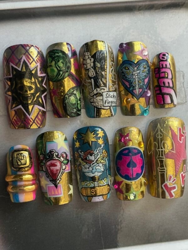 Jojo's Bizarre Adventure Nails (Pre-made)