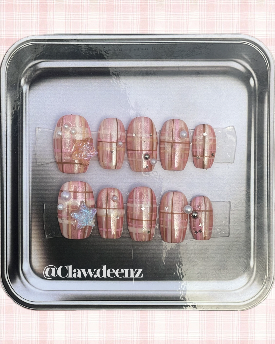 Hachi Plaid Nails