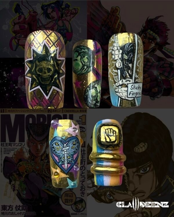 Jojo's Bizarre Adventure Nails (Pre-made)