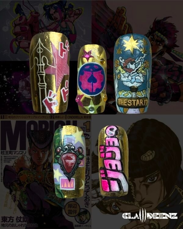 Jojo's Bizarre Adventure Nails (Pre-made)